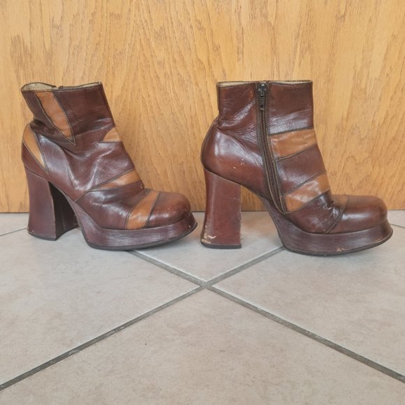 100% Real Leather Vintage Boots - Picture 9 of 11